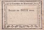 France 2 sous 2 Sous - Ile et Vilaine - Commune de Montfort - 1792 -