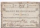 France  10 Sous - Indre - Ville de Issoudun - 1792 VF