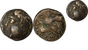 Gaule (Carnutes) 1 drachme Ie siècle Av JC Carnutes / Pictones / Bituriges - Drachm with Wolf and Horse, Cheek Tattoo - Ist Century BC TTB/TTB+