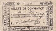 France 20 sous 20 Sous - Isère - Commune de Grenoble - 1792 -