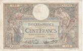 France 100 francs 100 francs - Luc Olivier Merson - Grands Cartouches - 24-09-1926 -Serial N.15521 -