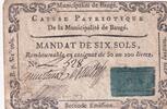 France 1792 6 Sols - Maine et loire - Caisse Patriotique de Baugé - 08-06-1792 VF