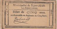 France  5 sous - Lozère - Saint Jean la fouillouse muncipality - 1792 VF