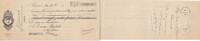France 1912 124.15 francs - Bank cheque receipt - practical business school - 27-01-1912 VF