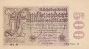 Germany 500000000 mark 500 millionen Mark - Reichsbanknote - Serial MV-11 - 1923 -