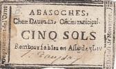 France 5 sols 40 sols - Orne - Basoches - Chez Dauplay - 1792 VF