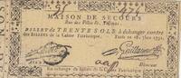 France 1791 30 sols - Emergency home, rue des filles St. Thomas - 18-09-1791 VF