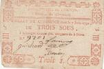 France  3 sous - Puy de dôme - Municipality of Cornon - 1792 VF