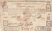 France  3 sous - Puy de dôme - Municipality of Pont du château - 1792 VF