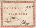 France  5 sous - Puy de dôme - City of Thiers - 1792 VF