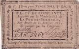 France 1792 20 Sols - Sarthe - Municipalité de La-Ferté-Bernard - 12-01-1792 VF