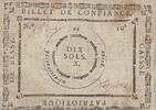 France  10 Sols - Sarthe - Patriotic fund of Bessé - 1792 - not founded VF