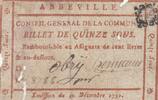France  15 sous - Somme - Abbeville County Council - 1791 FF