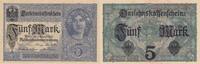 Germany 5 mark 5 Mark - Woman, crown - 1917 - Serial Q - P.56b -