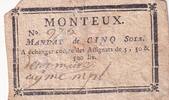 France 1790/1793 5 Sols - Monteux - Vaucluse - n°975 VF