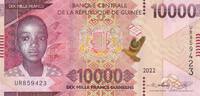 Guinea 10000 francs 10000 Francs - Child and Doves 2022 -