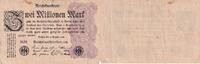 Germany 2 millionen mark 2 Millionen Mark - Black and Lilac - 09-08-1923 - Serial PG -
