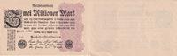 Germany 2 millionen mark 2 Millionen Mark - Black and Lilac - 09-08-1923 - Serial PG -