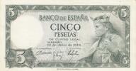 Spain 5 pesetas 5 Pesetas - Alfonse X - Madrid Museum - 1954 -