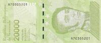 Venezuela 2019 20000 Bolivares, Simon Bolivar - 22-01-2019 - Letter A UNC