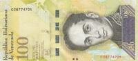 Venezuela 100000 bolivares 100 000 Bolivares Simon Bolivar - red siskin birds - 13-12-2017 - Letter C -