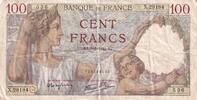 France 100 francs 100 Francs Sully - 05-03-1942 - Serial X.29184 -
