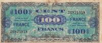 France 100 francs 100 Francs - Allied Military Currency - 1944 - Serial Small 2 - Num 26821918 -