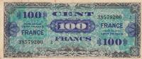 France 100 francs 100 Francs - Allied Military Currency - 1944 - Serial Small 2 - Num 38579200 -