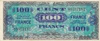 France 100 francs 100 Francs - Allied Military Currency - 1944 - Serial 6 - Num 9557182 -