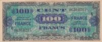 France 100 francs 100 Francs - Allied Military Currency - 1944 - Serial 6 - Num 6364215 -