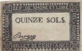 15 sols 1791 Frankreich 10 sols - 1791 - Department Rhone - Roanne III / SS