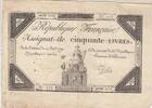 1792 50 Livres - France seated - 14-12-1792 - Sign. Police - Série 5497 VF