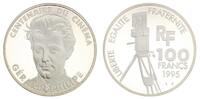 France  100 Francs Gerard Phillipe - 100 years of Cinema - 1995 Proof AU