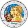 Luxembourg 2022 2 Euro Color Commemorative coin. 2022 - 10 years of the marriage of the Grand Ducal heir couple UNC