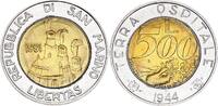 San Marino 500 lires 500 Lira - Terra Ospitale 1944 - 1991 -Bimetal -