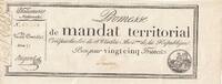 France  25 francs - Territorial mandate - serial 15 - Num 63208 - 1796 XF+