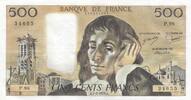 France 1979 500 francs - Pascal - 07-06-1979 - Serial P.98 XF