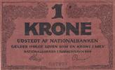 Denmark 10 kroner 1 Krone - 6 digit - P.10 - 1921 -