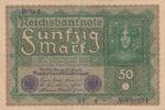 Germany 50 mark 50 Mark Head of woman - 1919 - Reihe 1 - Various serial -