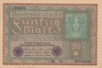 Germany 50 mark 50 Mark Head of woman - 1919 - Reihe 3 - Various serial -