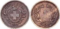Switzerland 1 centime 1 Centime - Coat of arms series - 1891 -