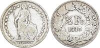 Switzerland 1/2 franc 1/2 Franc Helvetia - 1913 - B Bern - Silver -