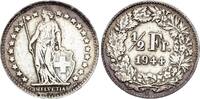 Switzerland 1/2 franc 1/2 Franc Helvetia - 1944 - B Bern - Silver -