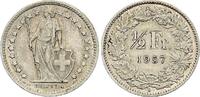Switzerland 1/2 franc 1/2 Franc Helvetia - 1957 - B Bern - Silver -