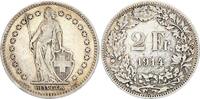 Switzerland 2 francs 2 Francs - Helvetia - 1914 - B Berne - Silver -
