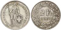 Switzerland 2 francs 2 Francs - Helvetia - 1961 - B Berne - Silver -