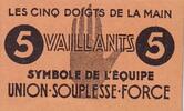 France  5 Vaillants - Union Souplesse Force - 1940-1950 XF