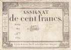 France  100 Francs - 18 Nivose An III - (07.01.1795) - Sign. Mané - Serial 484 VF