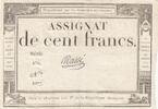 France  100 Francs - 18 Nivose An III - (07.01.1795) - Sign. Massé - Serial 859 VF