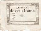 France 100 francs 100 Francs - 18 Nivose An III - (07.01.1795) - Sign. Gibier - Serial 2849 -